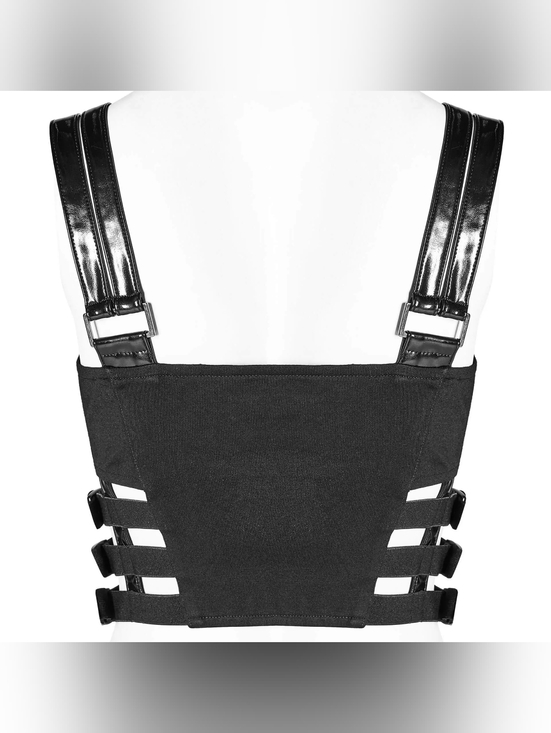 Punk Rave Black Matrix Top - Picture 2 of 4